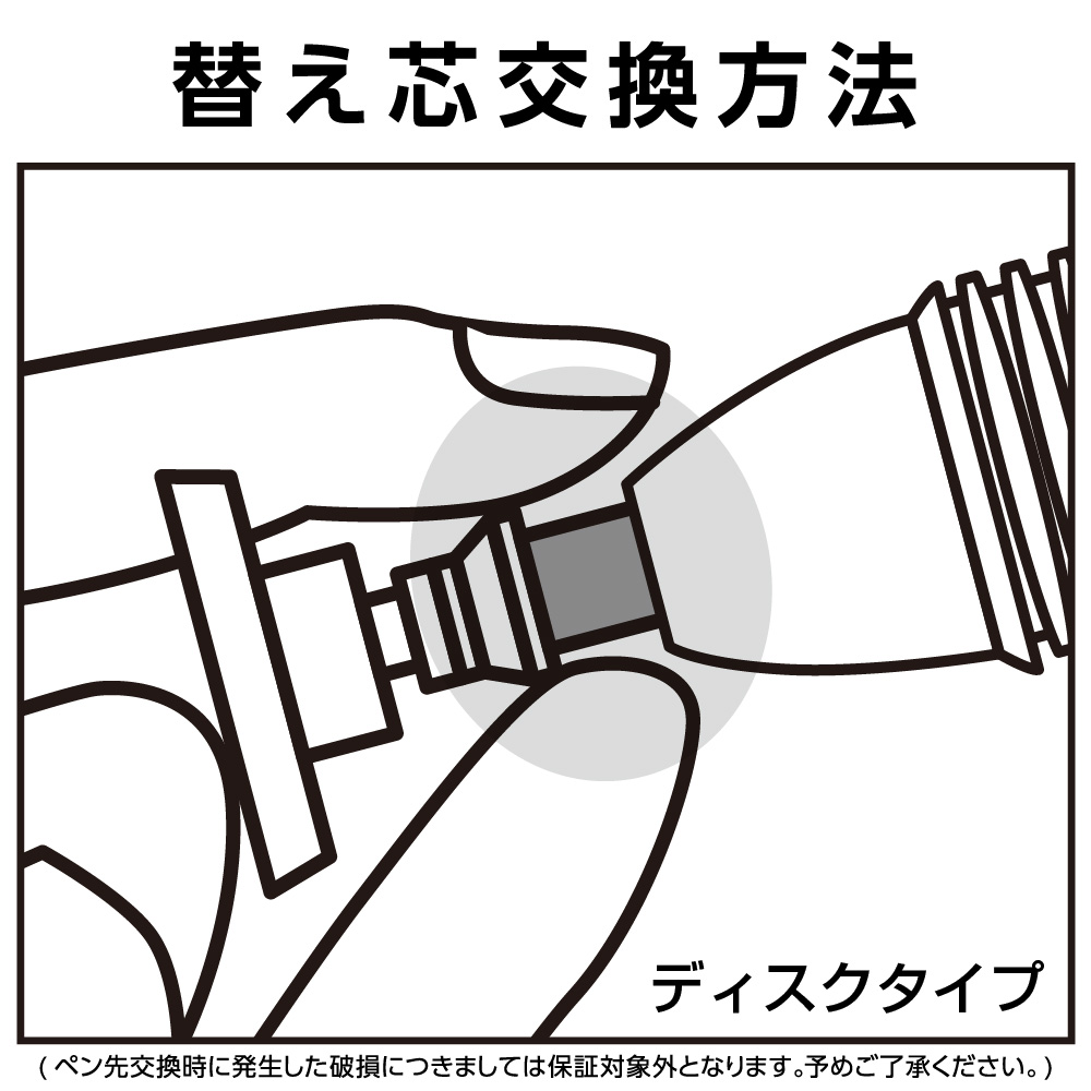 ディスクタイプの替え芯交換方法