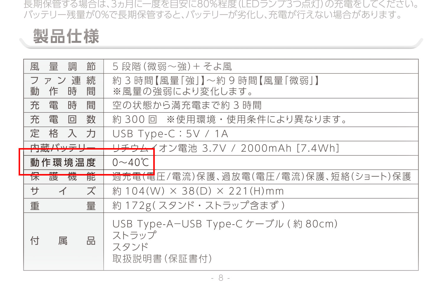 OWL-HF04シリーズの取扱説明書、p.8より