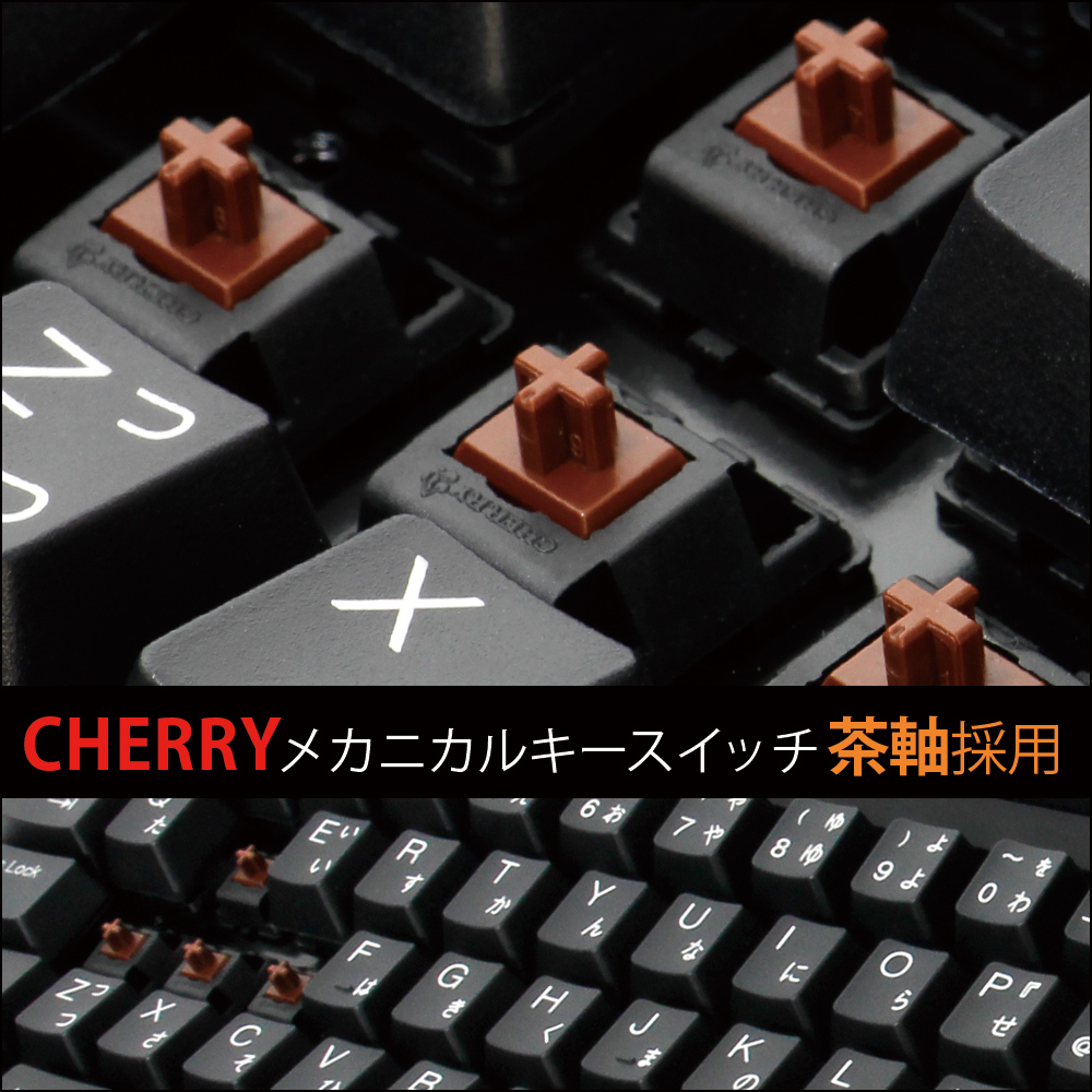 Cherry 109フルキー 茶軸 青軸 赤軸 搭載メカニカルキーボード Owl Kb109c 株式会社オウルテック