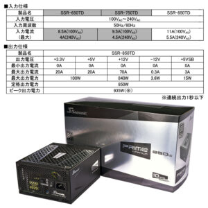 大幅にケーブルが軽減されたことによって電源内部が整理されて作動時の出力電力の品質が改善